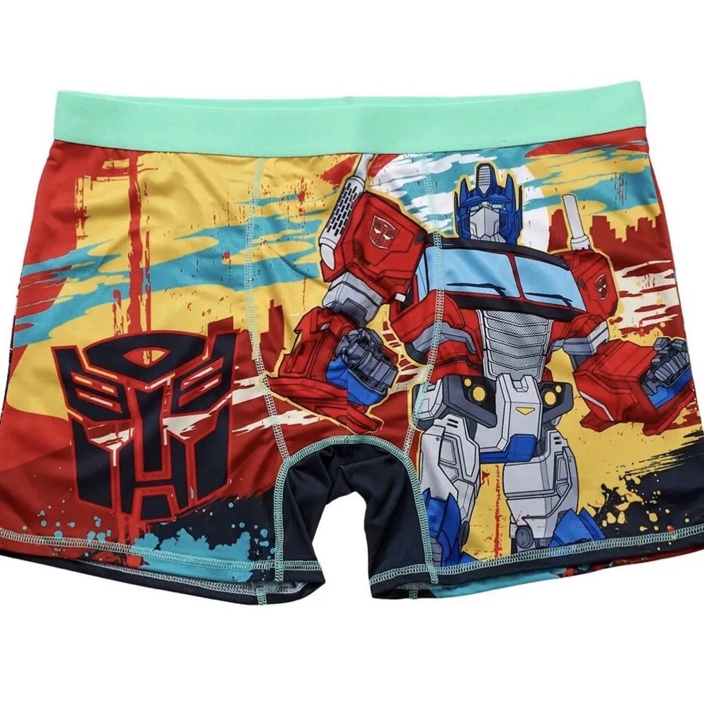 Transformers Mens' Boxer Briefs Underwear - Red, Yellow, Blue Size L/36-38